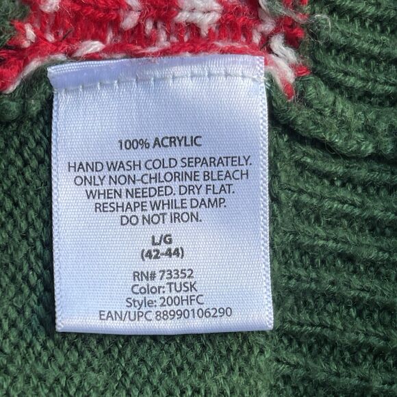 Jolly Sweaters Christmas Sweater Mens Large Ugly Faux Cardigan Festive Holiday - Picture 4 of 10